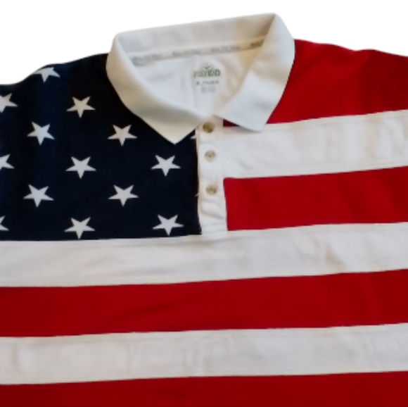 REDHEAD Brand Mens Polo - Red, White, and Blue patriotic - Picture 1 of 9